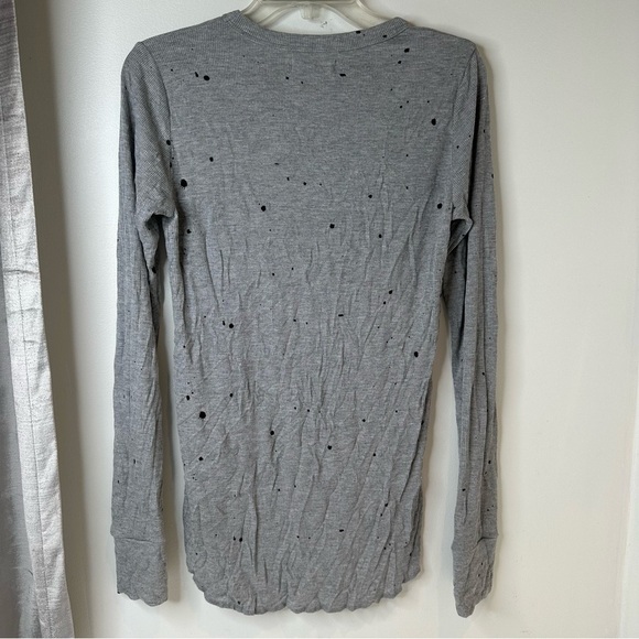 Michael Lauren Gray Ribbed Top - Picture 9 of 11